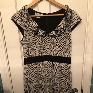 Kay Unger Zebra Print Dress